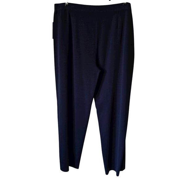 Misook Knit Pant 3X New Straight Leg Indigo Wrinkle Resistant Stretch Comfort - Picture 9 of 13